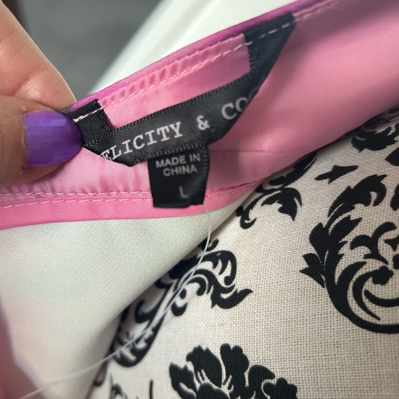 FELICITY & COCO McCall Bouquet Water Color Dress L - Picture 6 of 7